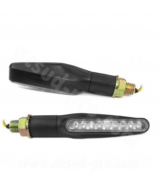 CLIGNOTANT HOMOLOGUE OPM TROOP A LEDS NOIR (LA PAIRE)