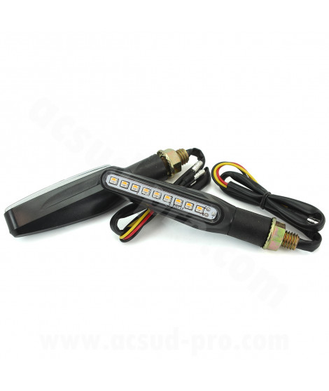 CLIGNOTANT HOMOLOGUE OPM UTAH SEQUENTIEL INDICATEUR PROGRESSIF A LEDS + FEU DE FREINAGE  (LA PAIRE)