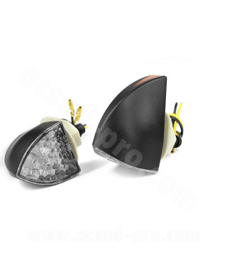 CLIGNOTANT HOMOLOGUE TNT BEAN A LEDS NOIR (LA PAIRE) ADAPT. PIAGGIO MP3 400 / 500cc