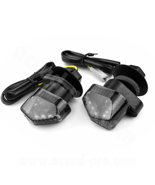 CLIGNOTANT HOMOLOGUE TNT CRISPY A LEDS NOIR (LA PAIRE) ADAPT. PIAGGIO MP3 400 / 500CC