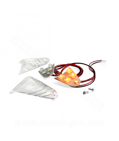 CLIGNOTANT MASQUE TNT NITRO/AEROX LEDS ORANGE (LA PAIRE)*
