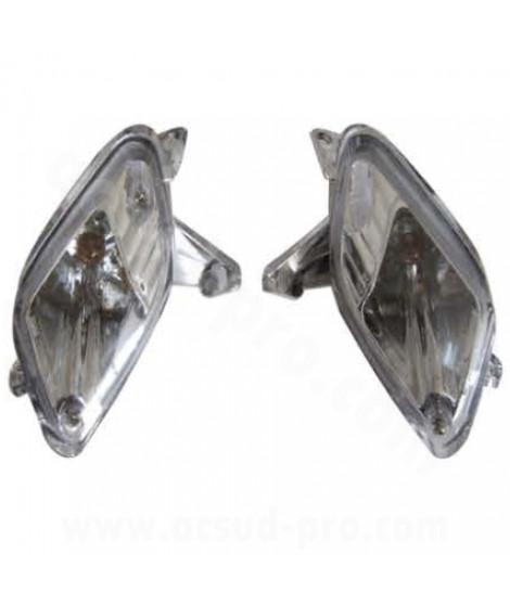 CLIGNOTANTS ARRIERE ADAPT. SYM FIDDLE 2 50cc 4T 2008-2021 / 125cc 2010-2014 NOIR (OEM : 3360A-ALA-000) (LA PAIRE) *