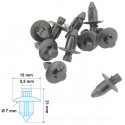 CLIPS DE CARROSSERIE MOTO / MAXISCOOTER (15 X 21 X 7 X 5.5) MODELE A  (SACHET DE 10 PIECES)