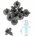 CLIPS DE CARROSSERIE MOTO / MAXISCOOTER  (20 X 12 X 16 X 8) MODELE C (SACHET DE 10 PIECES)