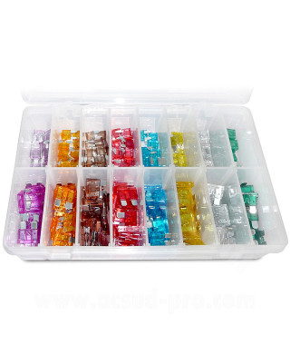COFFRET ASSORTIMENT 240 FUSIBLES PLATS / MICRO FUSIBLES
