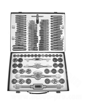 COFFRET TARAUDS + FILIERES 110 PIECES (DU M2 AU M18)