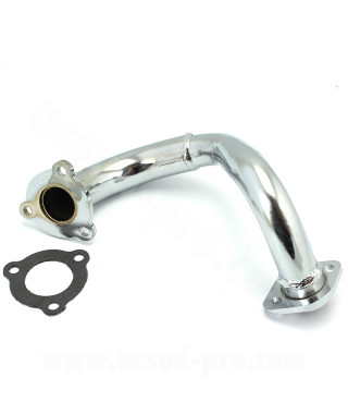 COLLECTEUR D'ECHAPPEMENT ADAPT. DERBI SENDA 2000 DRD. X-TREM .CHROME