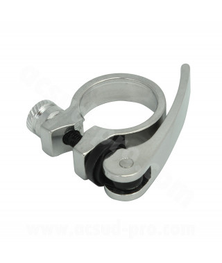 COLLIER DE TIGE SELLE VELO A BLOCAGE RAPIDE ALU Ø31.8