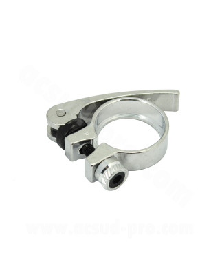 COLLIER DE TIGE SELLE VELO A BLOCAGE RAPIDE Ø34.9 COULEUR ALU
