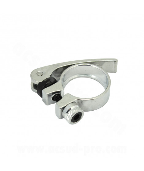 COLLIER DE TIGE SELLE VELO A BLOCAGE RAPIDE Ø34.9 COULEUR ALU