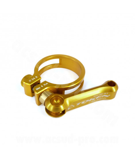 COLLIER DE TIGE SELLE VELO TOKEN BLOCAGE RAPIDE Ø34.9 OR 24g