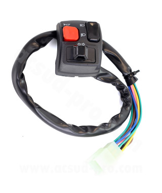 COMMODO / COMMUTATEUR GAUCHE  ADAPT. DERBI SENDA DRD - XTREM - RACER - RIEJU MRT