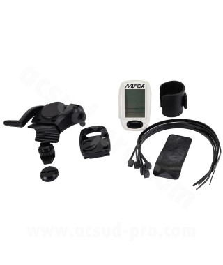 COMPTEUR SANS FIL 15 FONCTIONS BLANC