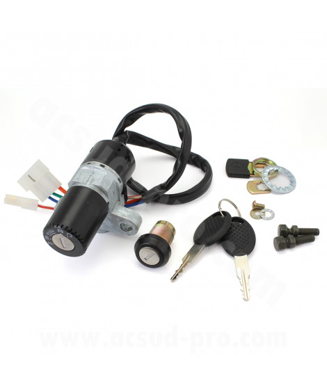 CONTACTEUR A CLE MOTO ADAPT. PIAGGIO 50 GILERA SMT. RCR 1998-2004 / DERBI SENDA 2000-2003 ( OEM : 00H05905251 )