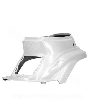 COQUE ARRIERE / CAPOT MOTEUR ADAPT. MBK BOOSTER / YAMAHA BWS BLANC METAL