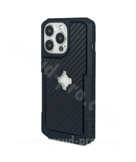 COQUE DE PROTECTION CUBE X-GUARD ADAPT SUR IPHONE 13 PRO MAX CARBON FIBER 6.7
