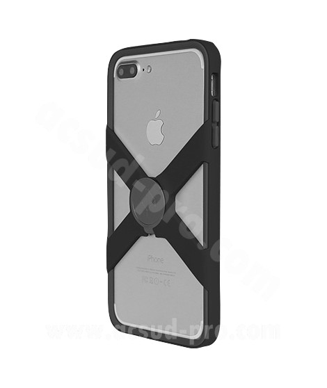 COQUE DE PROTECTION CUBE X-GUARD ADAPT. SUR IPHONE 7+ / 8+ (COULEUR NOIR)