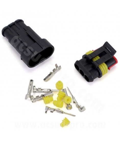 COSSE ELECTRIQUE MALE / FEMELLE (3 CONNECTION) SACHET X1PCS