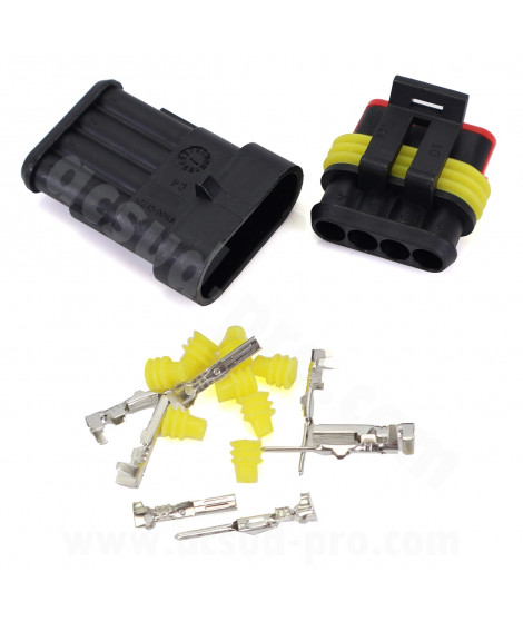 COSSE ELECTRIQUE MALE / FEMELLE (4 CONNECTION) SACHET X1PCS