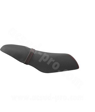 COUVRE SELLE SCOOTER ADAPT. PIAGGIO ZIP 2T H2O NOIR / COUTURE ROUGE (ANTIDERAPANT)