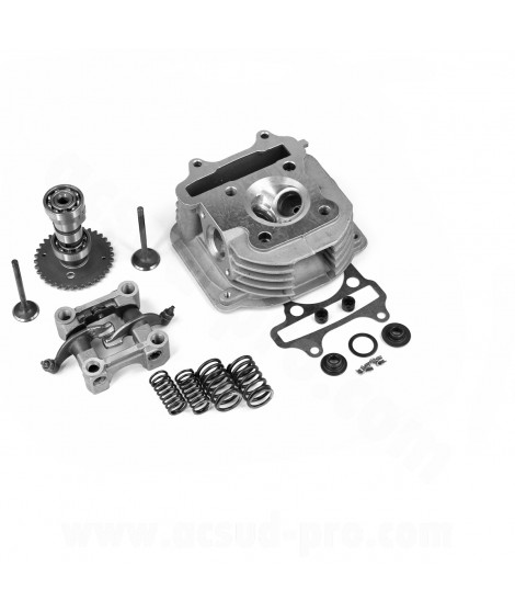 CULASSE MAXISCOOTER COMPLETE ADAPT. GY6 125 4T 152QMI (SOUPAPES + ARBRE A CAME + PALIER)