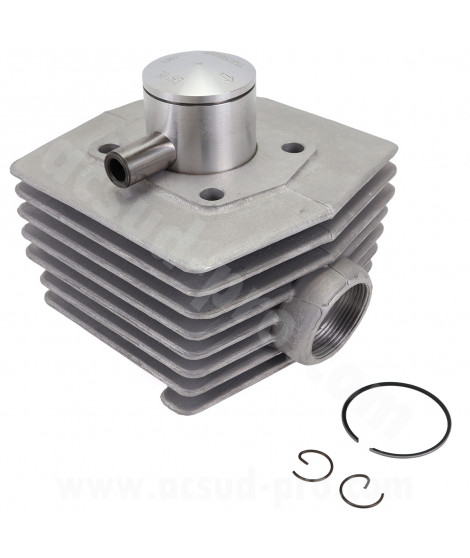 CYLINDRE CYCLO AIRSAL T6 ALU ADAPT. MBK 51 Ø39 (6 TRANSFERTS)