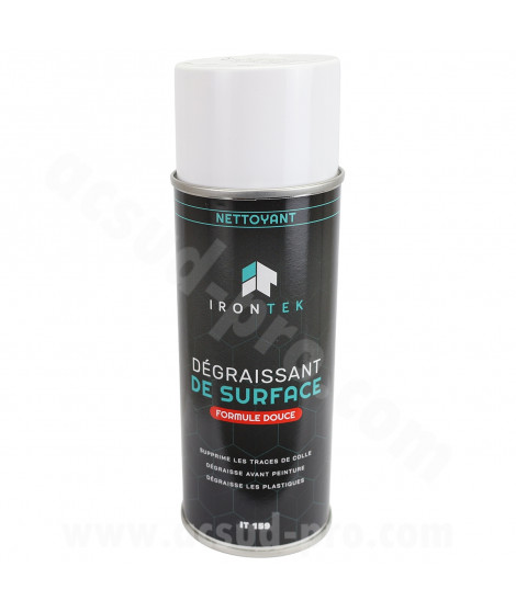 DÉGRAISSANT DE SURFACE IRONTEK ( Supprime les traces de colle / Dégraisse avant peinture / Dégraisse les plastiques ) ( 500ML )