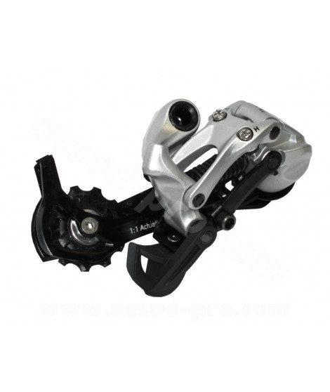 DERAILLEUR ARRIERE 9V. VTT SRAM X5 CHAPE LONGUE GRIS/NOIR