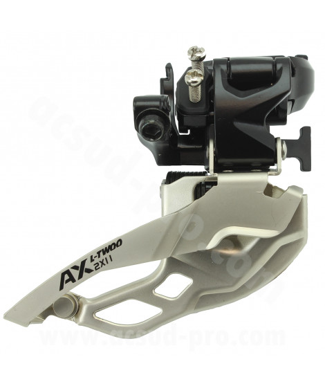 DERAILLEUR AVANT VTT L-TWOO AX DOUBLE PLATEAUX 11V. A COLLIER HAUT