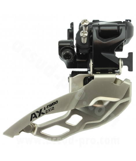 DERAILLEUR AVANT VTT L-TWOO AX  DOUBLE PLATEAUX 12V. A COLLIER HAUT