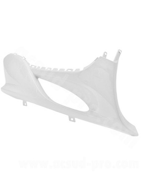 DESSOUS DE TABLIER DROIT ADAPT. MBK MACH G / YAMAHA JOG BLANC PERLE