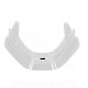 DESSUS DE GARDE BOUE ADAPT. MBK BOOSTER / YAMAHA BWS BLANC METAL