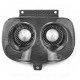 DOUBLE OPTIQUE SCOOT ADAPT. MBK BOOSTER / YAMAHA BWS  2X20W CARBONE *