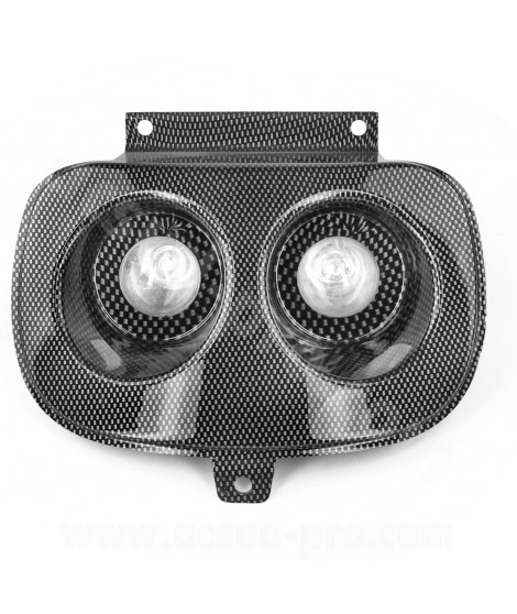 DOUBLE OPTIQUE SCOOT ADAPT. MBK BOOSTER / YAMAHA BWS  2X20W CARBONE *