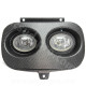 DOUBLE OPTIQUE SCOOT ADAPT. MBK BOOSTER / YAMAHA BWS CARBONE MAT TRESSE (HOMOLOGUE CE)