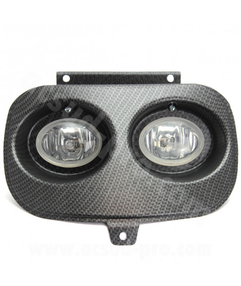 DOUBLE OPTIQUE SCOOT ADAPT. MBK BOOSTER / YAMAHA BWS CARBONE MAT TRESSE (HOMOLOGUE CE)