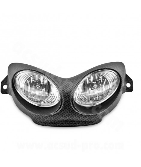 DOUBLE OPTIQUE SCOOT ADAPT. YAMAHA NITRO CARBONE MAT TRESSE (HOMOLOGUE CE)