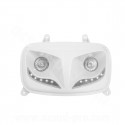 DOUBLE OPTIQUE TNT 2 LAMPES HALOGENE + LEDS BLANCHE EYELIGHT ADAPT. YAMAHA BOOSTER (à partir de) 2004  BLANC *