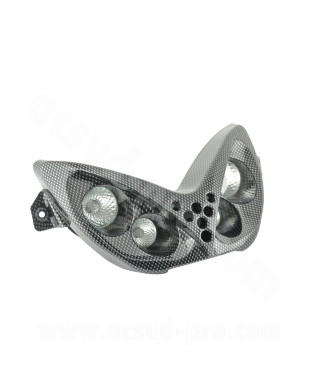 DOUBLE OPTIQUE TNT 4 LAMPES HALOGENE ADAPT. YAMAHA NITRO / AEROX IMITATION CARBONE *