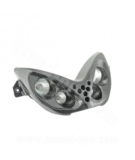 DOUBLE OPTIQUE TNT 4 LAMPES HALOGENE ADAPT. YAMAHA NITRO / AEROX IMITATION CARBONE *