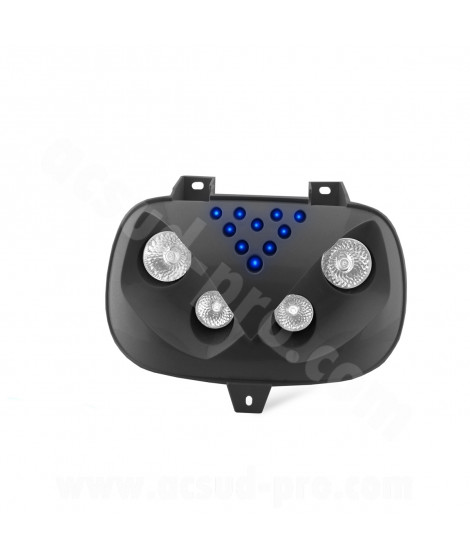 DOUBLE OPTIQUE TNT 4 LAMPES HALOGENE + LEDS ADAPT. MBK 50 BOOSTER 1999-2003 / YAMAHA 50 BWS 1999-2003 NOIR *