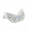 DOUBLE OPTIQUE TNT 4 LAMPES HALOGENE + LEDS BLEU ADAPT. YAMAHA NITRO / AEROX BLANC *