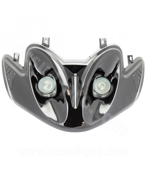 DOUBLE OPTIQUE TNT AVEC CLIGNOTANT LEDS ADAPT. MBK MACH G / YAMAHA JOG R  NOIR *