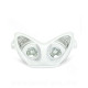 DOUBLE OPTIQUE TNT AVEC CLIGNOTANT LEDS ADAPT. YAMAHA NITRO / AEROX BLANC *
