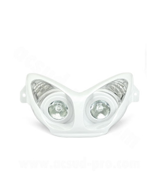 DOUBLE OPTIQUE TNT AVEC CLIGNOTANT LEDS ADAPT. YAMAHA NITRO / AEROX BLANC *