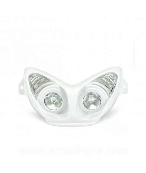 DOUBLE OPTIQUE TNT AVEC CLIGNOTANT LEDS ADAPT. YAMAHA NITRO / AEROX BLANC *