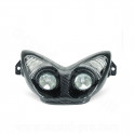 DOUBLE OPTIQUE TNT AVEC CLIGNOTANT LEDS ADAPT. YAMAHA NITRO / AEROX IMIT CARBONE *