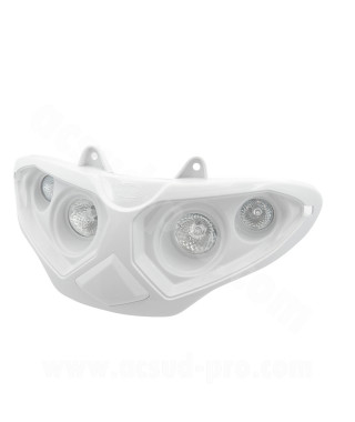 DOUBLE OPTIQUE TNT HALOGENE ADAPT. GILERA RUNNER 50 / 125 / 180 / 200cc  BLANC *