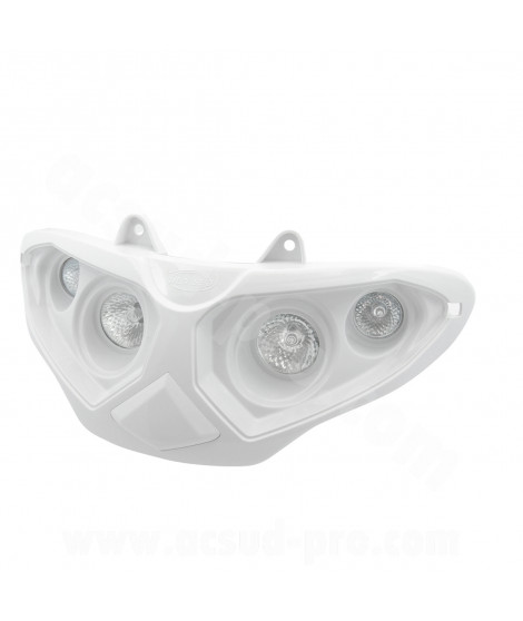 DOUBLE OPTIQUE TNT HALOGENE ADAPT. GILERA RUNNER 50 / 125 / 180 / 200cc  BLANC *
