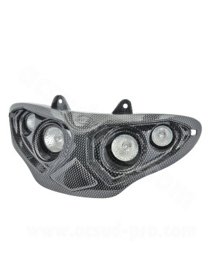 DOUBLE OPTIQUE TNT HALOGENE ADAPT. GILERA RUNNER IMIT CARBONE YM3258 *